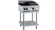 K+ Combination Two Open Burners Plus 300mm Char Broiler On Stand Natural Gas