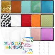 Textured Sensory Mats for Special Needs Kids - 8" Colorful Fidgeting Tactile ...