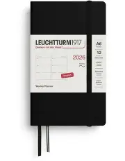 [LEUCHTTURM1917] Weekly Planner Pocket (A6) 2026 Softcover in Black