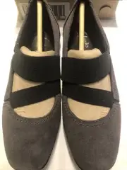 Clarks Haydn Juniper Gray Suede Gored Mary Janes Shoes NEW W/Box Sz 5M