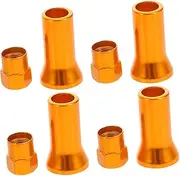 CLISPEED 8pcs Aluminum Alloy Valve Stem Caps Dustproof Tire Caps for Cars Motorcycles and Electric Vehicles Easy Installation Lightweight Design Weather Resistant