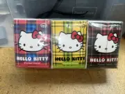 Hello Kitty Facial Pocket Tissue 6 Packs (10-3ply Tissues Yellow, Pink, Black