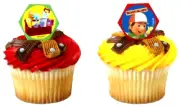 CLEARANCE Cake Toppers Handy Manny Cupcake Rings Construction