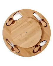 Fromagerie Spinning Bamboo Serving Set - 35cm x 3cm