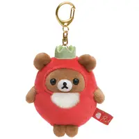 在飛比找PChome24h購物優惠-San-X 拉拉熊草苺派對系列QQ公仔吊飾。蜂蜜小熊