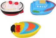 3pcs Cartoon Boat Bath for Squeaky Shower Plaything Lightweight Bathtub Fun Water Play for Educational Bathing Experience