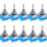 Taiss/10pcs DPDT Mini Toggle Switch 6-Pin 3 Position ON/Off/ON Miniature Toggle