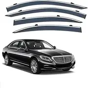 4Pcs Car Window Wind Deflector for Mer&ce-des B-e-nz S Class W222 2014-2020 Car Side Door Stick-On Deflector Rain Deflector Car Protection Accessories Automotive Accessories