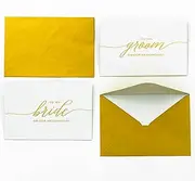 Confetti! Set of 2 Wedding Card to Your Bride and/or Groom on Your (Our) Wedding Day - Love Note to Future Husband or Wife Card Keepsake Love Note Before I Do (Card For Bride & Groom)