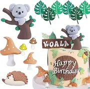 Koala Cake Toppers Koala Birthday Party Decorations Koala Cupcake Toppers Koala Theme Wild Animal Theme Birthday Party Supplies