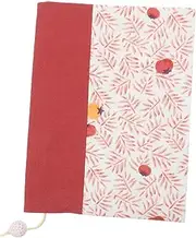 SOPOTUTU Elegant Leaf Design Adjustable Padded Book Sleeve Soft Cloth Book Cover Protector for Hardcover Textbooks Easy to Clean Handmade Craftsmanship Reading Accessories