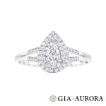 【AURORA 歐羅拉】GIA 30分DVS2水滴形 梨形天然真鑽18K金鑽戒 逐夢(D/VS2)