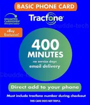 TracFone 400 Talk Minutes Add On Refill Card for Basic Phones & Flip Phones PIN