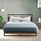 Double Bed Frame Platform Beds Base Heavy Duty Metal Frames with Headboard Bedro