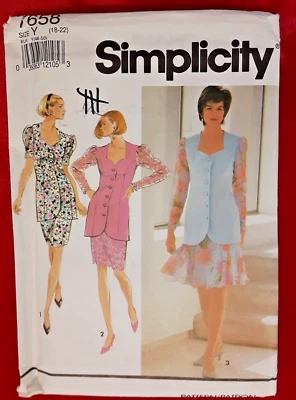 Simplicity Pattern 7658 Two Piece Dress with Skirt Variations Sewing Project (H)