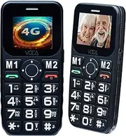 [VOCA] Big Button 4G Phone for Seniors Elderly | Unlocked 4G LTE | Amplified Volume | SOS Button | Speed Dial | Big Display Number | Big Button | Long Lasting | V141 (Black)
