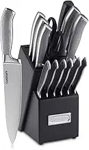 Cuisinart 15-Piece Graphix Collection Cutlery Knife Block Set, Stainless Steel