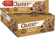 Quest Nutrition Chocolate Chip Cookie Dough Protein Bar, High Protein, Low Carb,