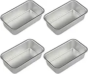 4pcs Large Loaf Pan Cheesecake Mould Loaf Tin Small Toast Baking Pan Rectangular Bread Pan Toaster Oven Pans Toast for Baking Spring Stencils Kitchen Supplies Cake Mold Household