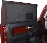 LLKUANG 100% Protection from Bugs for Toyota FJ Cruiser 2007-2021 Shade Breathable Mesh Car Curtains Door/Window Net Car Window Screens for Camping-2Pcs