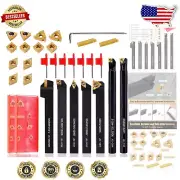 21-Piece Indexable Lathe Turning Tool Kit - Precision Engineering for Machinists