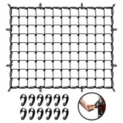 Heavy Duty Bungee Cargo Net 50x36in Stretches 100x75in Truck Roof Rack 12 Hooks