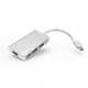 ADAM 亞果元素 CASA HUB A01m USB-C 3.1 4 Port Hub 多功能集線器, 銀色