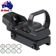 TAC Red Green Dot Reflex Holographic Sight Scope Adjustable Reticle 20mm Rail AU