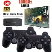 HDMI TV Video Game Stick 20000+ 4K Retro Gaming Console w/ 2 Wireless Controller