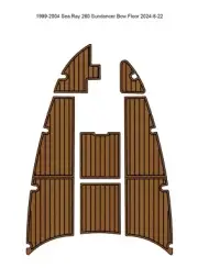 1999-2004 Sea Ray 260 Sundancer Bow Pad Boat EVA Foam Teak Deck Floor Mat