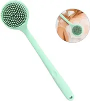 Healeved Silicone Shower Brush Long Handle Double-sided Body Brush Ergonomic Design for Women Men