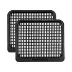 2Pieces Nonstick Baking Pan Air Fryer Replacement Tray Square Mesh Cooking Rack