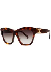 Celine - Oversized Square-frame Sunglasses Graduated Lenses, Designer Plaque at Temples, 100% UV Protection - Brown Other One Size