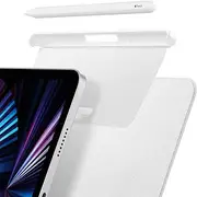 SPIGEN Apple Pencil Holder DA20 for Apple Pencil Pro/Apple Pencil 2nd Gen Holder, Compatible with Magic Keyboard/Smart Keyboard Folio/Smart Folio, Stainless Steel Plate Pencil Holder Cover - White