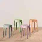 Round Stool Save Space Dining Table Stool for Living Room Dining Room Hotel