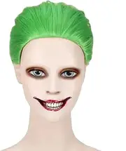 IMISSU Cartoon Characters Long Curly Cosplay Wig Party Costume Wigs for Halloween & Christmas (Green)