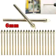 10pcs 6mm Alloy Porcelain Spear Head Ceramic Tile Glass Marble Drill Bits Set