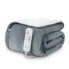 Electric Throw Blanket with 6 Heating Levels Auto-Off, Machine Washable