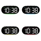 Functional Table Clock Digital Alarm Clock With Large Screen Date Time Temperatu