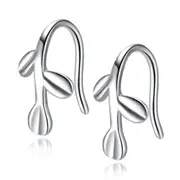 4PCS Copper Earrings Jewelry Retro Leaves Olive Branch Retro Simple Earrings