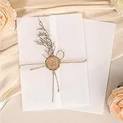 Ayfjovs Vellum Jackets, 220 Pack Pre-Folded Gift Wrap for 5x7 Invitations, Clear Paper for Wedding Baby Shower Birthday Invitations