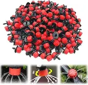 Adjustable Irrigation Drippers Sprinklers, New Adjustable Irrigation Drippers for Dripper Irrigation Tubing, 1/4 Drip Irrigation Emitters for Watering System(Color:100 PCS)