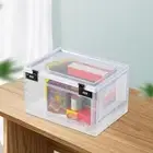 Lockable Storage Bin Containers Organiser Lock Box for Office Garage Cabinet
