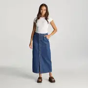 Button Through Maxi Skirt