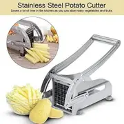 French Fry Cutter Potato Chipper Cutter Stainless Steel Chopper Maker Vegetable and Potato Slicer for Potatoes Carrots Cucumbers