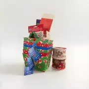 Christmas Baking Cookies Wrapping Bundle - Boxes, Ribbon, Cookie Cutters, Tissue