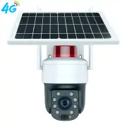 8W Solar Panel 5MP Tuya 4G SEA Band 30X Optical Zoom Auto Patrol IP66 15000mAh Rechargeable Battery PTZ Surveillance Camera