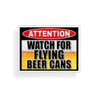 Watch Flying Beer Can Sticker Drink Drinking Cooler Frig Refrigerator Wall Decal
