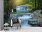 3D Forest Waterfall Wallpaper Wall Mural Removable Self-adhesive 220