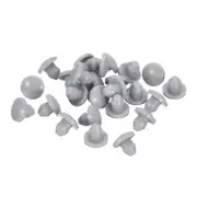 25Pcs Silicone Plugs, Rubber Round Hole Plugs for 3.5-4mm Hole, Grey